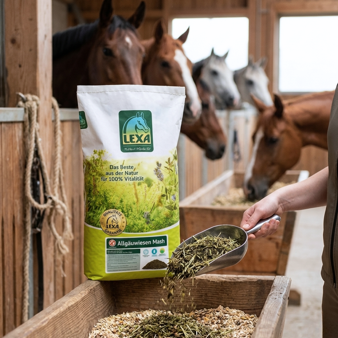 Pferdemash im Stall – Fütterung mehrerer Pferde mit gesundem Strukturfutter