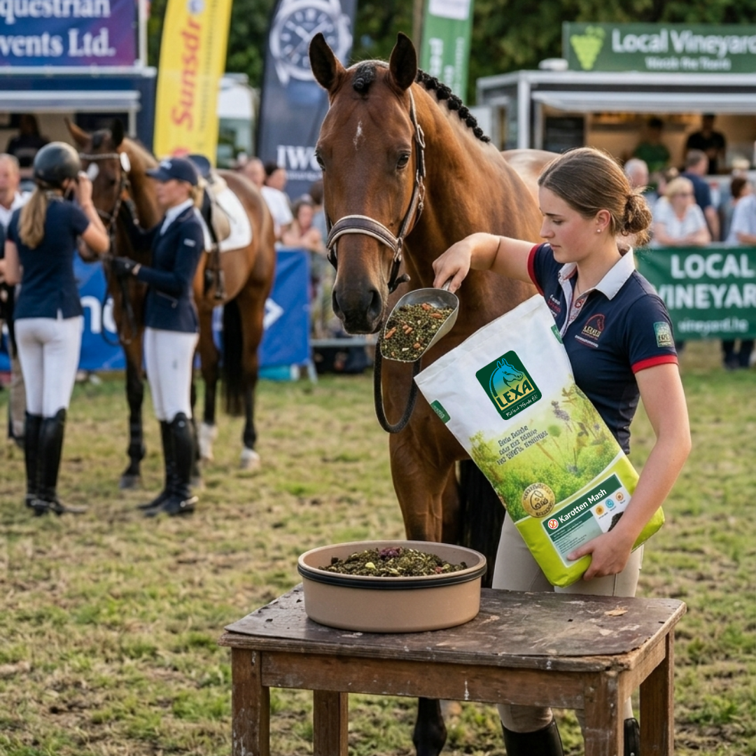 Pferdefütterung mit LEXA Karotten Mash – praktische Anwendung im Stallalltag