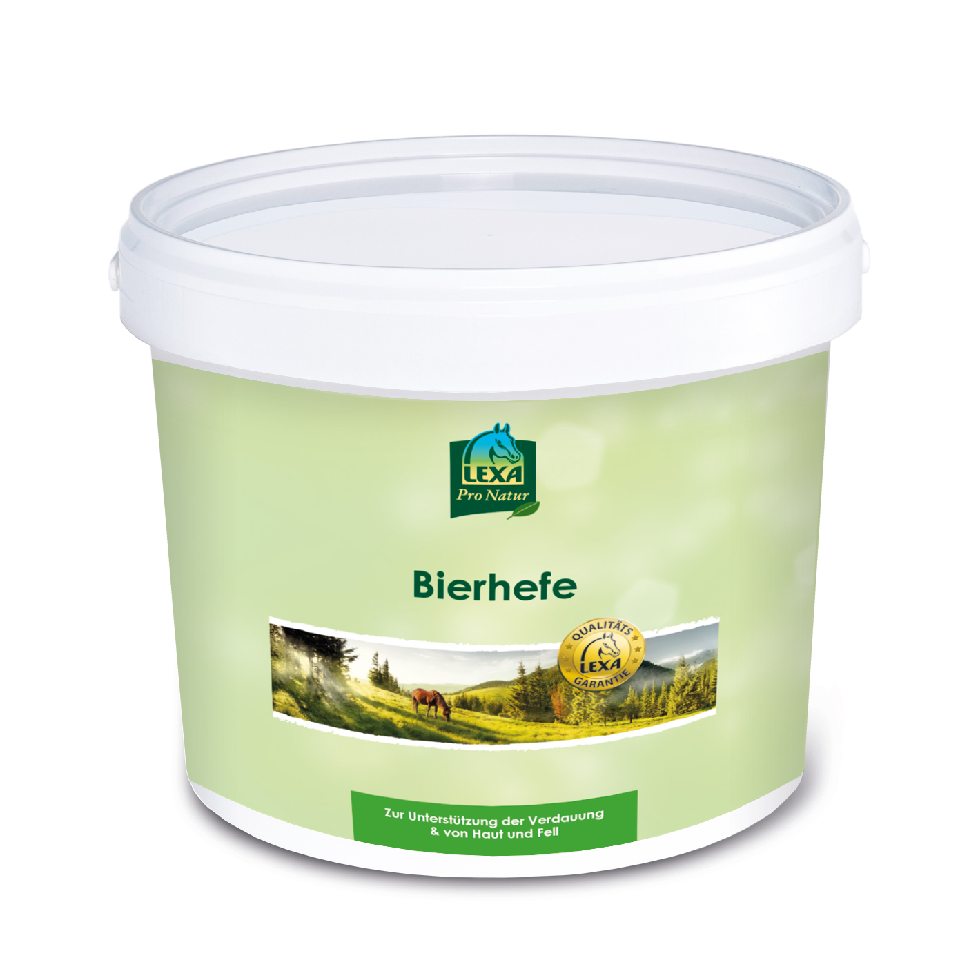 LEXA Bierhefe Eimer Eimer mit Bierhefe von LEXA, verwendet zur Unterstützung der Verdauung und für Haut und Fell.
