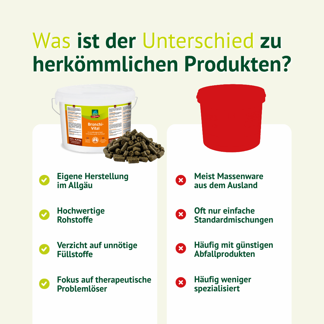 Ergänzungsfutter für Pferde zur Unterstützung der Atemwege in belastenden Zeiten wie Winter oder Fellwechsel